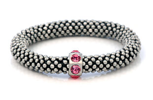 Растягивающийся браслет Bico "Cassiopeia" с розовыми кристаллами (CA31 Pink 18см) цена и информация | Женские браслеты | pigu.lt
