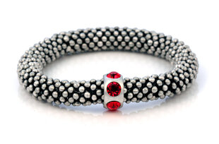 Растягивающийся браслет Bico "Cassiopeia" с красными кристаллами (CA31, красный, 18 см) цена и информация | Женский браслет | pigu.lt