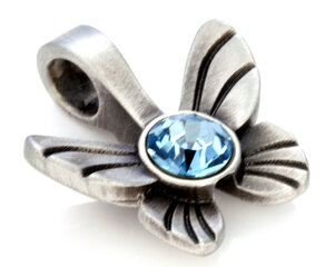 Bico "Butterfly" pakabukas su kristalais (MS10 šviesiai mėlyna) kaina ir informacija | Kaklo papuošalai | pigu.lt