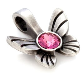 Bico "Butterfly Fleurette" pakabukas su rožiniais kristalais (MS10 Pink) kaina ir informacija | Kaklo papuošalai | pigu.lt