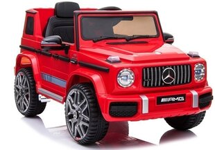 Vienvietis elektromobilis Mercedes G63 AMG, raudonas kaina ir informacija | Elektromobiliai vaikams | pigu.lt