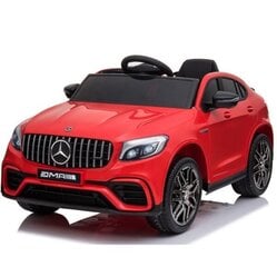 Vienvietis elektromobilis Mercedes GLC63, raudonas kaina ir informacija | Elektromobiliai vaikams | pigu.lt