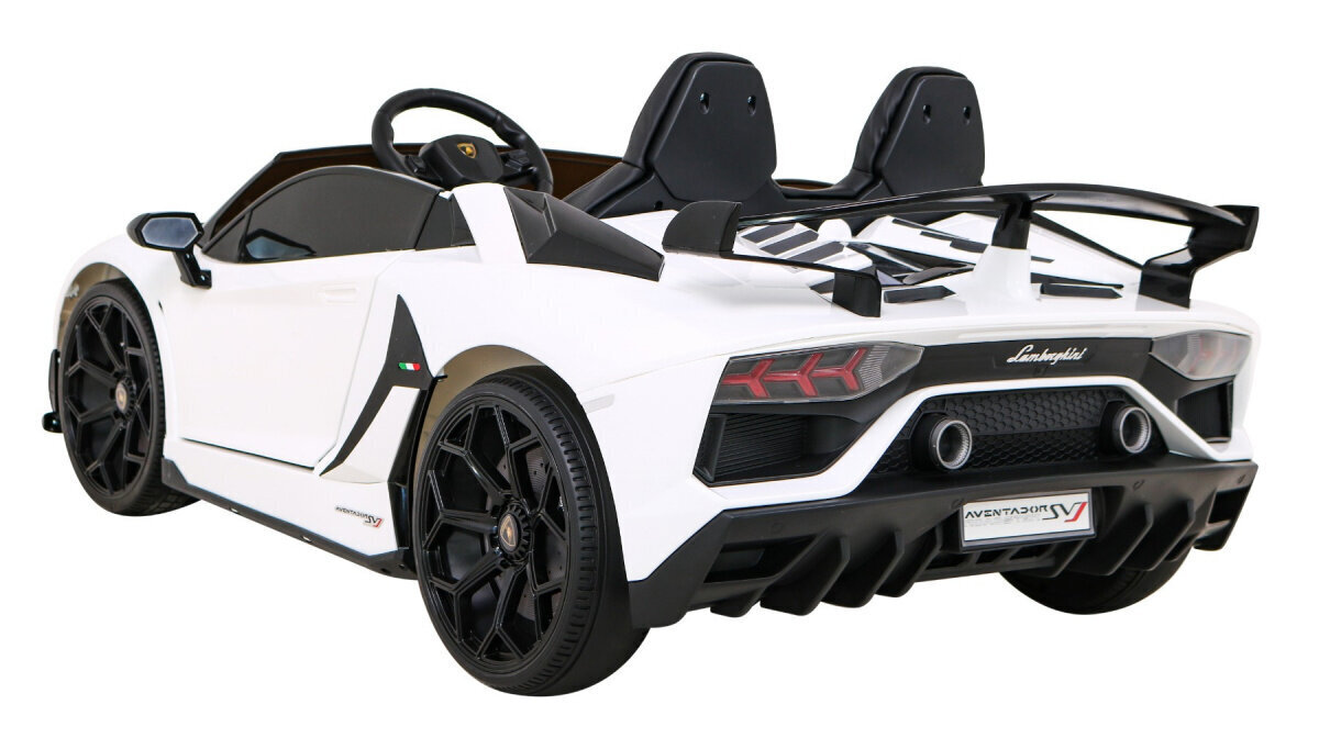 Dvivietis elektromobilis Lamborghini SJV drift, baltos spalvos kaina ir informacija | Elektromobiliai vaikams | pigu.lt