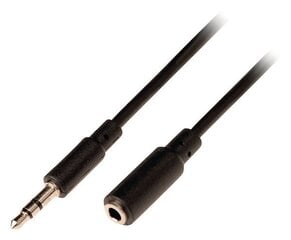 Nedis Aux провод 3.5 mm (M) -> 3.5 mm (F) 2m Черный цена и информация | Кабели и провода | pigu.lt