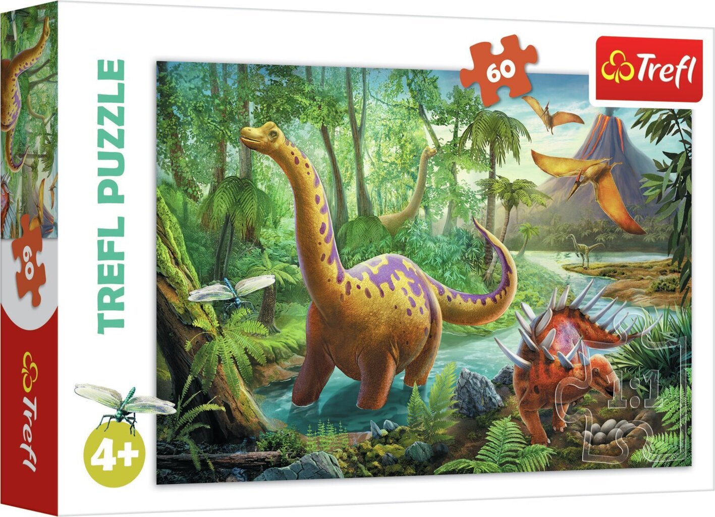 Dėlionė Trefl Dinozaurai, 60 d. kaina ir informacija | Dėlionės (puzzle) | pigu.lt