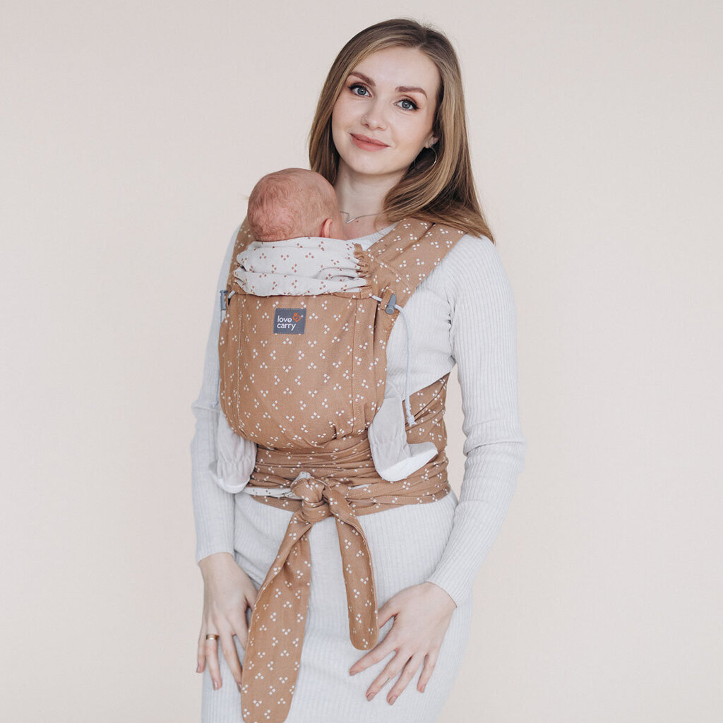 Love & Carry ergonomiška vaikjuostė Love Tie Organic, Cinnamon kaina ir informacija | Nešioklės | pigu.lt