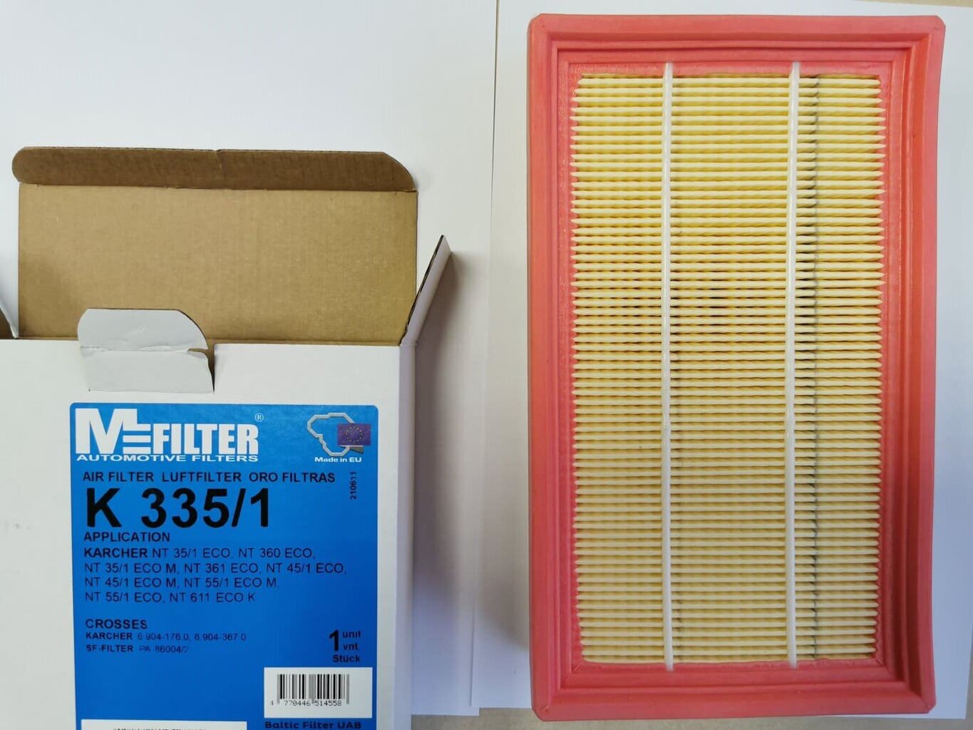 MFilter filtras K1054 tinkantis Karcher siurbliams DS5500 kaina ir informacija | Dulkių siurblių priedai | pigu.lt