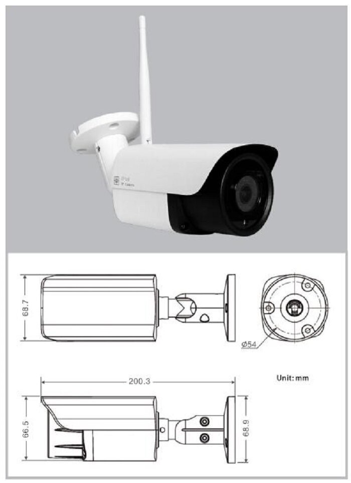 Stebėjimo kamera Smart Home Bullet WiFi kaina ir informacija | Stebėjimo kameros | pigu.lt