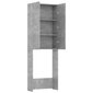 vidaXL Skalbimo mašinos spintelė, betono pilkos spalvos, 64x25,5x190cm kaina ir informacija | Vonios spintelės | pigu.lt