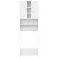 vidaXL Skalimo mašinos spintelė, baltos spalvos, 64x25,5x190cm kaina ir informacija | Vonios spintelės | pigu.lt