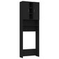 vidaXL Skalbimo mašinos spintelė, juodos spalvos, 64x25,5x190cm цена и информация | Vonios spintelės | pigu.lt