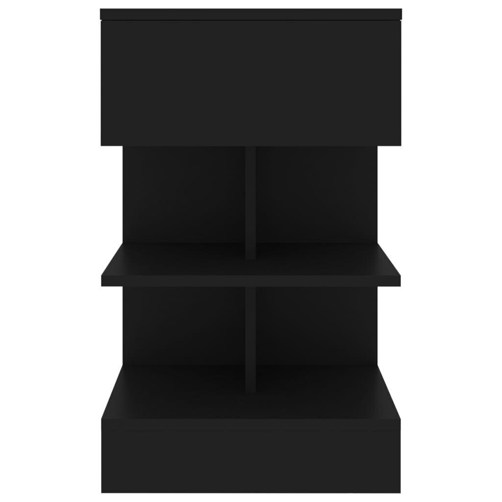 Naktinė spintelė, 40x35x65 cm, juoda kaina ir informacija | Spintelės prie lovos | pigu.lt