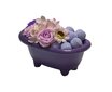 Muilo gėlių puokštė violetinėje vonelėje kaina ir informacija | Muilai | pigu.lt