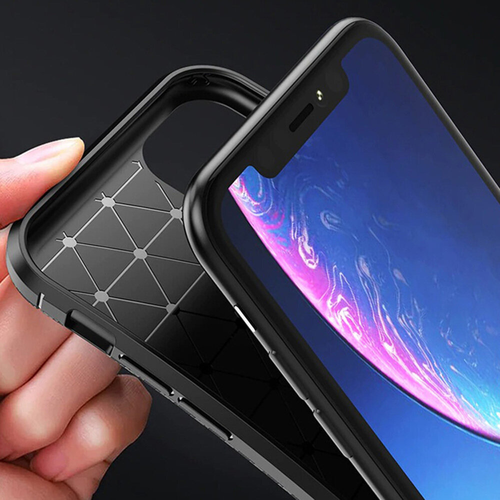 Carbon Elite dėklas telefonui skirtas iPhone 13 Pro Max, juodas kaina ir informacija | Telefono dėklai | pigu.lt