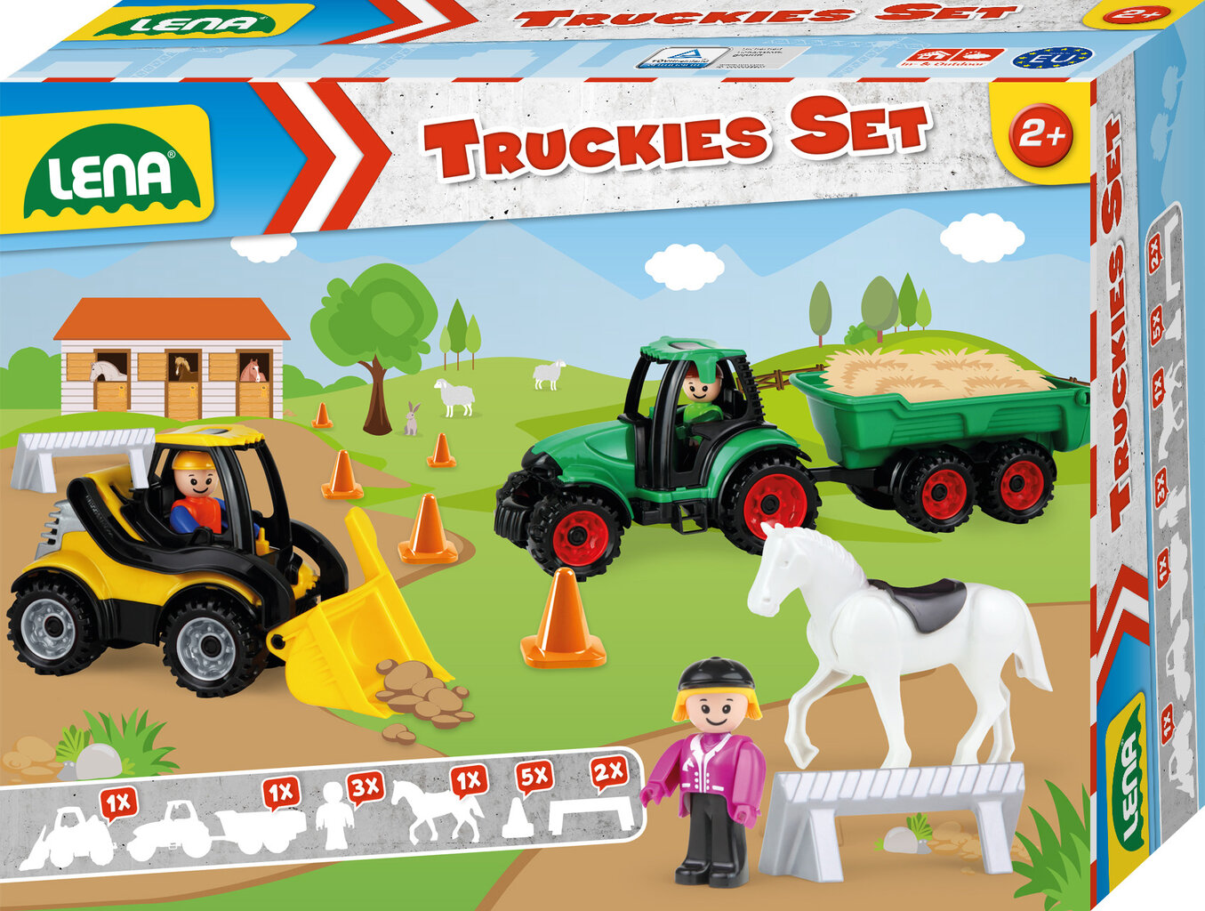 Rinkinys Lena® Truckies Farm 01632 цена и информация | Žaislai berniukams | pigu.lt