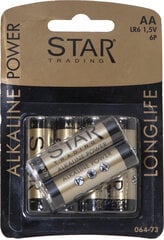 Baterijos AA 6vnt pakuotėje, Power Alkaline Longlife kaina ir informacija | Star Trading Santechnika, remontas, šildymas | pigu.lt