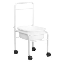 Pedikiūro vonelės vežimėlis SHOWER FOR PEDICURE WHITE kaina ir informacija | Manikiūro, pedikiūro priemonės | pigu.lt
