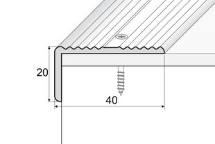 Profilis A33 laiptams 40x20mm, spalva matinio aukso, Effector kaina ir informacija | Sujungimo profiliai | pigu.lt