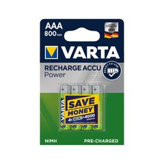 Varta AAA 800 мАч, 4 шт. цена и информация | Батарейки | pigu.lt