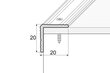 Profilis A35 laiptams 20x20mm, spalva matinio aukso, Effector kaina ir informacija | Sujungimo profiliai | pigu.lt