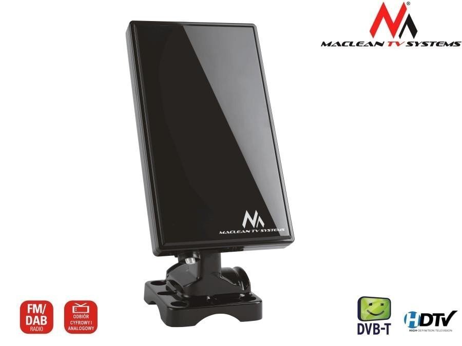 Maclean - Antena DVB-T MCTV-970 Black цена и информация | TV imtuvai (priedėliai) | pigu.lt