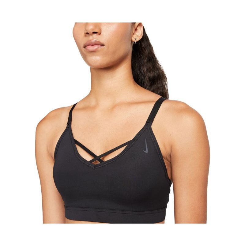 Sportinė liemenėlė moterims Nike Dri Fit Yoga Indy Strappy Bra W DD1066010, juoda kaina ir informacija | Liemenėlės | pigu.lt