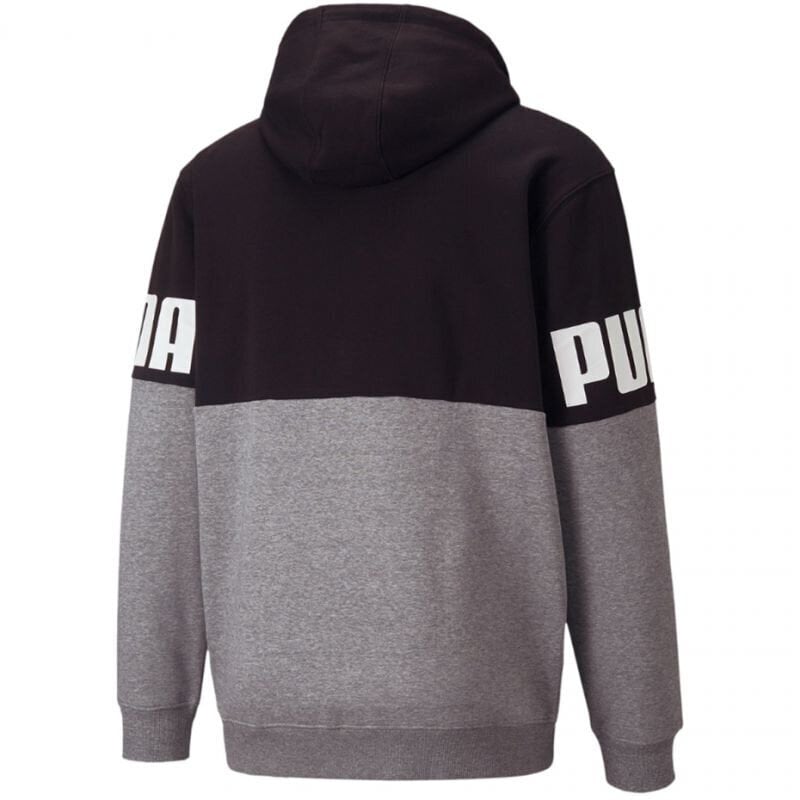 Džemperis vyrams Puma Power Colorblock Hoodie FL M 846104 01, pilkas kaina ir informacija | Džemperiai vyrams | pigu.lt