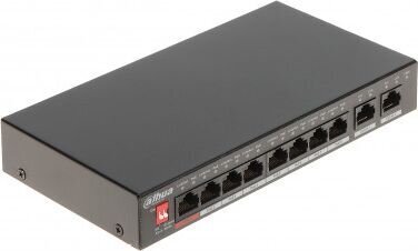 Switch|DAHUA|PFS3010-8ET-96-V2|Desktop/pedestal|PoE ports 8|96 Watts|DH-PFS3010-8ET-96-V2 цена и информация | Komutatoriai (Switch) | pigu.lt