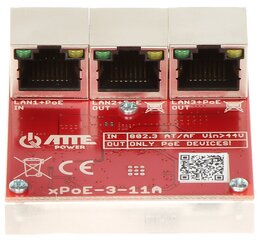 КОММУТАТОР POE XPOE-3-11A 3-ПОРТОВЫЙ ATTE цена и информация | Коммутаторы (Switch) | pigu.lt
