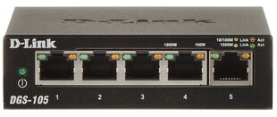 SWITCH   DGS-105/E 5 PRIEVADŲ D-Link цена и информация | Коммутаторы (Switch) | pigu.lt