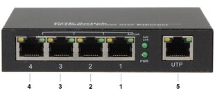 Atte SWITCH POE SPS-4P/1 5 PRIEVADŲ kaina ir informacija | Komutatoriai (Switch) | pigu.lt