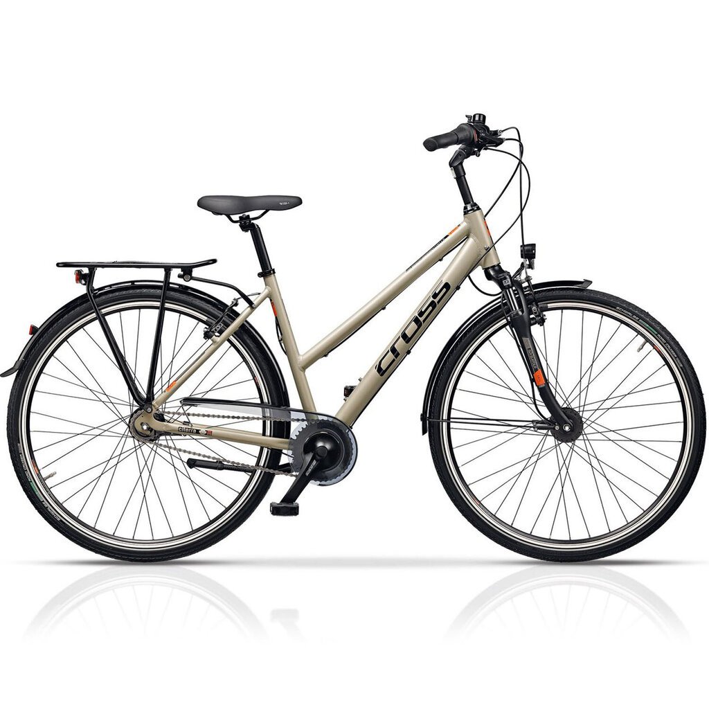 Miesto dviratis Cross Citerra N7, 28", rudas kaina ir informacija | Dviračiai | pigu.lt