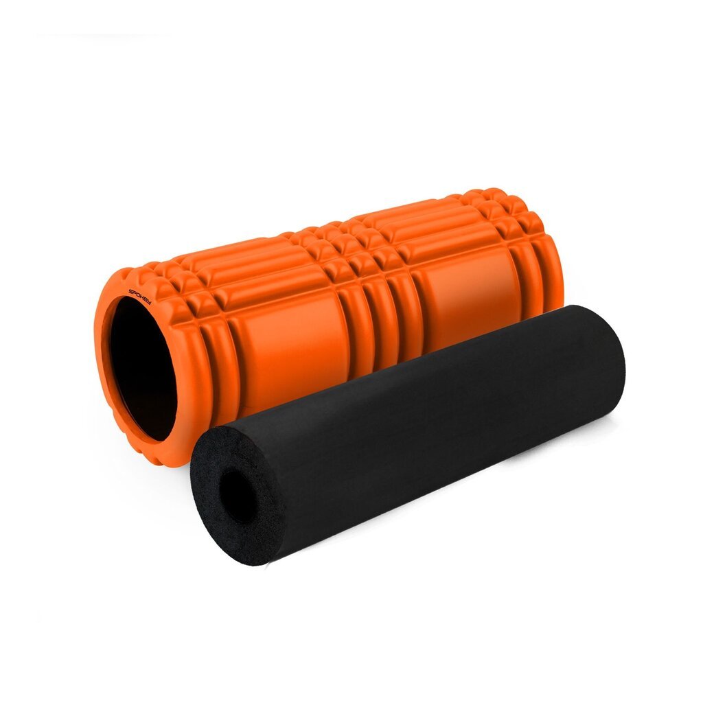 Treniruočių cilindrų rinkinys Spokey Mixroll 2in1, oranžinis цена и информация | Masažo reikmenys | pigu.lt