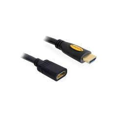 Delock, HDMI M/F, 1 м цена и информация | Кабели и провода | pigu.lt