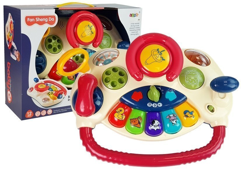 Interaktyvus vairas vaikams Gyvūnų garsai, Lean Toys kaina ir informacija | Žaislai kūdikiams | pigu.lt