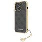 Guess GUHCP13XGF4GGR iPhone 13 Pro Max 6,7" szary/grey hardcase 4G Charms Collection kaina ir informacija | Telefono dėklai | pigu.lt