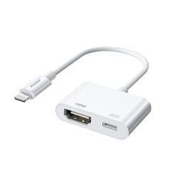 Adapteris Joyroom Lightning (Male) to Digital HDMI Adapter (Female) + Lightning (Female) FullHD 1080p 60Hz (S-H141 white) kaina ir informacija | Adapteriai, USB šakotuvai | pigu.lt