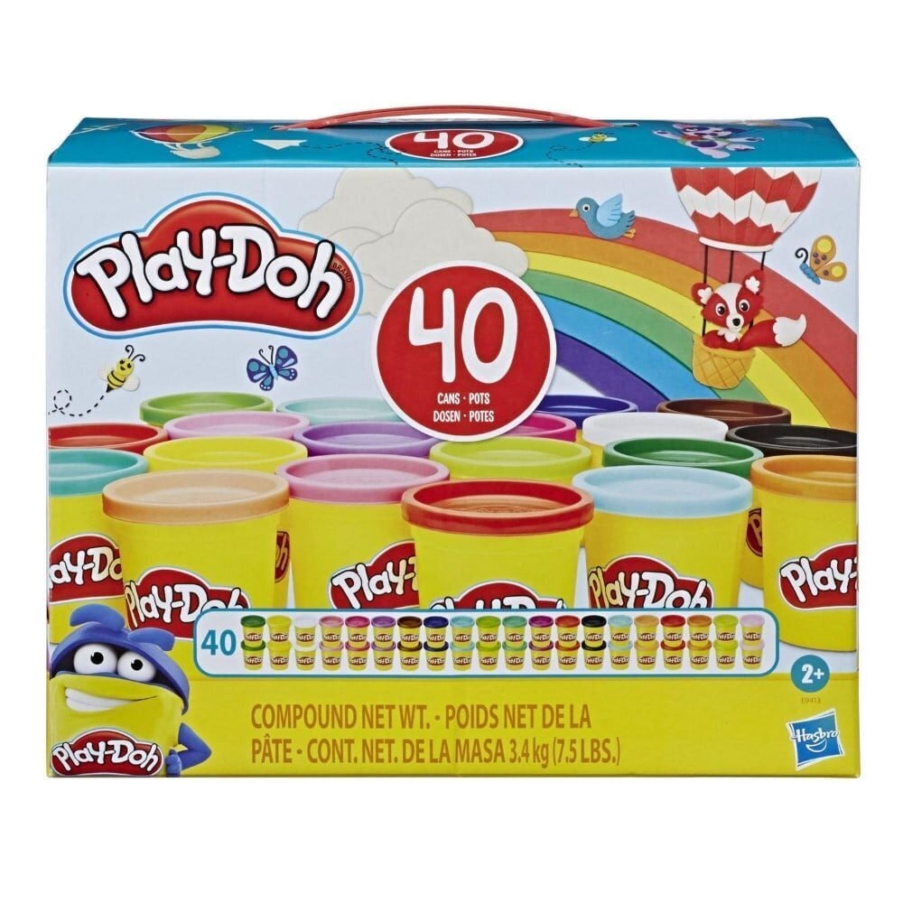 Play-Doh plastilinas, 40 vnt. kaina ir informacija | Piešimo, tapybos, lipdymo reikmenys | pigu.lt