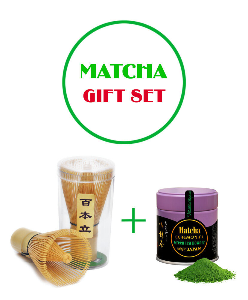 Dovanų rinkinys - Matcha Japan Ceremonial (Kyoto), 40g + Bambukinė šluotelė (chasen) kaina ir informacija | Arbata | pigu.lt