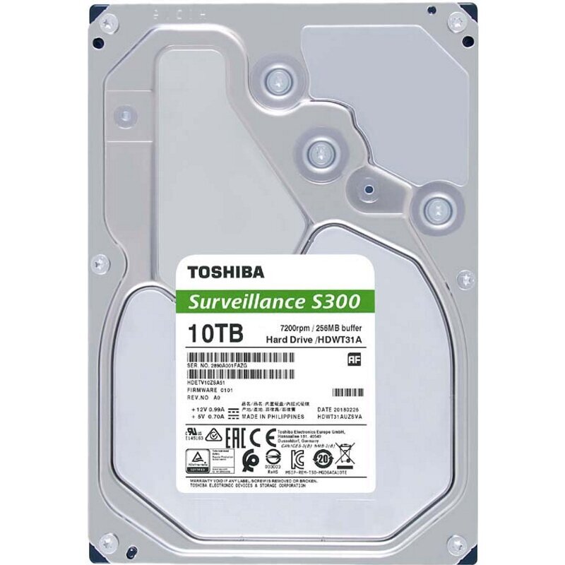 Toshiba HDETV10ZSA51F kaina ir informacija | Vidiniai kietieji diskai (HDD, SSD, Hybrid) | pigu.lt