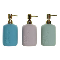 Дозатор мыла DKD Home Decor Зеленый Серый бирюзовый ABS Керамика Glam (3 pcs) цена и информация | Аксессуары для ванной комнаты | pigu.lt