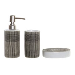 Набор для ванной DKD Home Decor Коричневый ABS Керамика (3 pcs) (6.5 x 6.5 x 17 cm) цена и информация | Аксессуары для ванной комнаты | pigu.lt