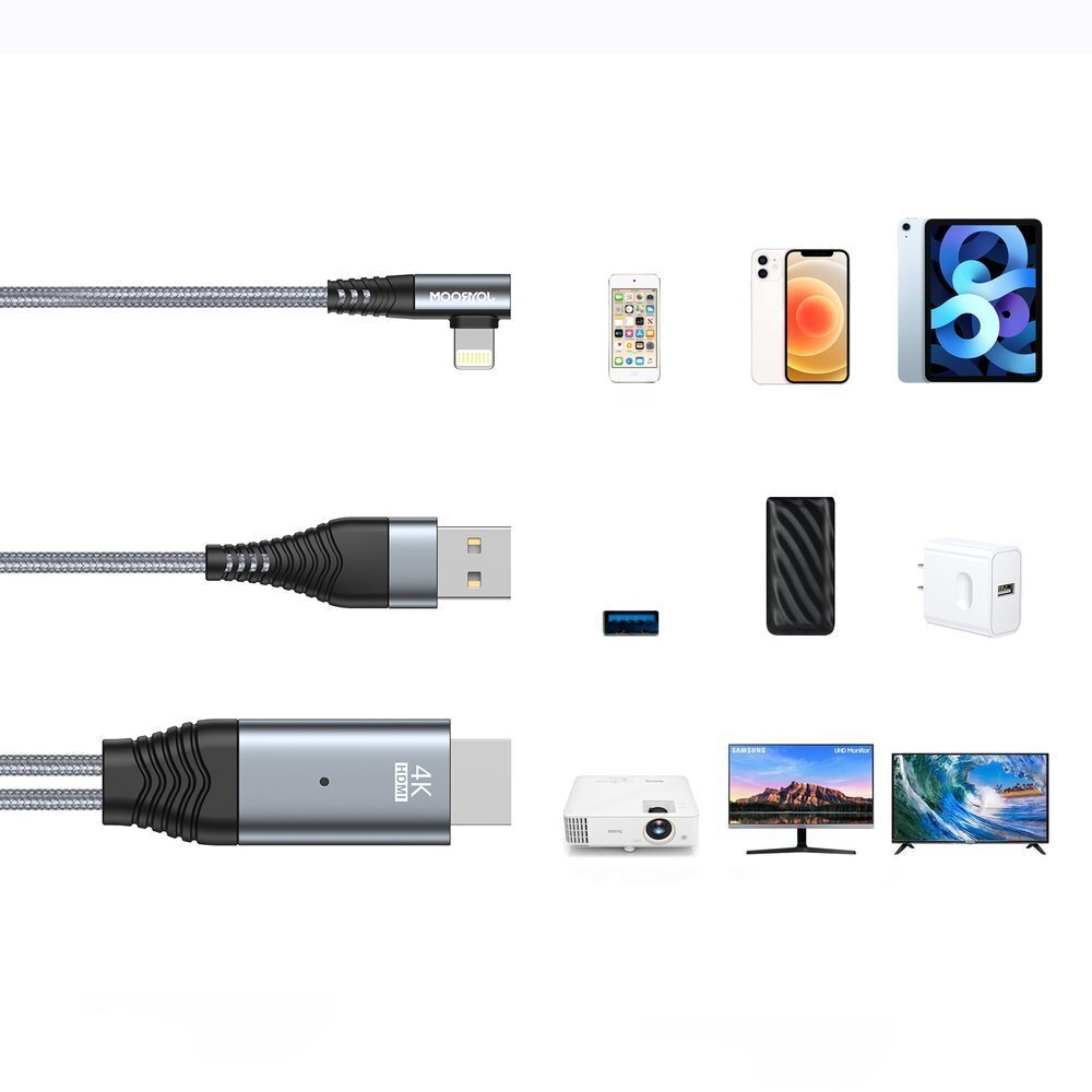 Joyroom USB Typ C to HDMI 4K@60Hz adapter screen mirroring (SY-35L1) kaina ir informacija | Laidai telefonams | pigu.lt