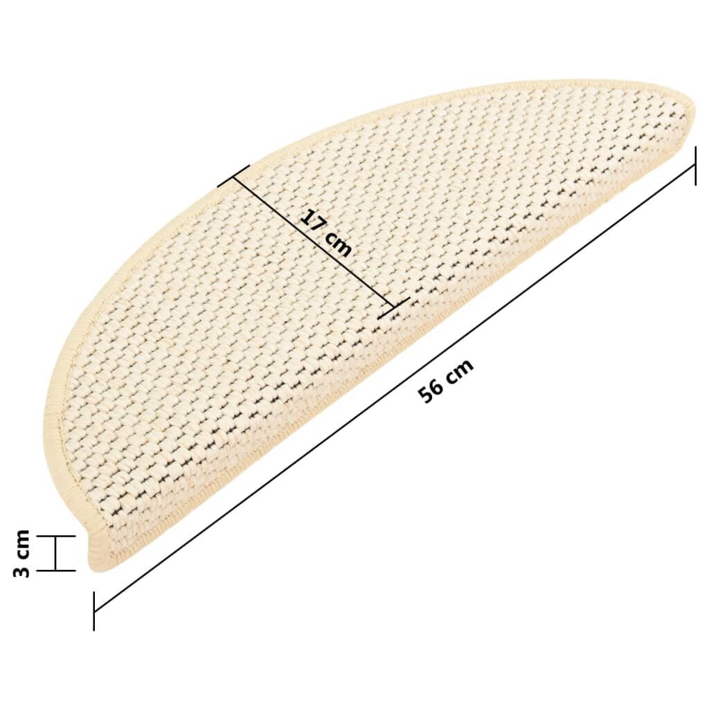 Lipnūs laiptų kilimėliai 56x20 cm, 15 vnt kaina ir informacija | Kilimai | pigu.lt