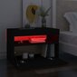 TV spintelės su LED apšvietimu, 60x35x40 cm, 2 vnt, juodos цена и информация | TV staliukai | pigu.lt