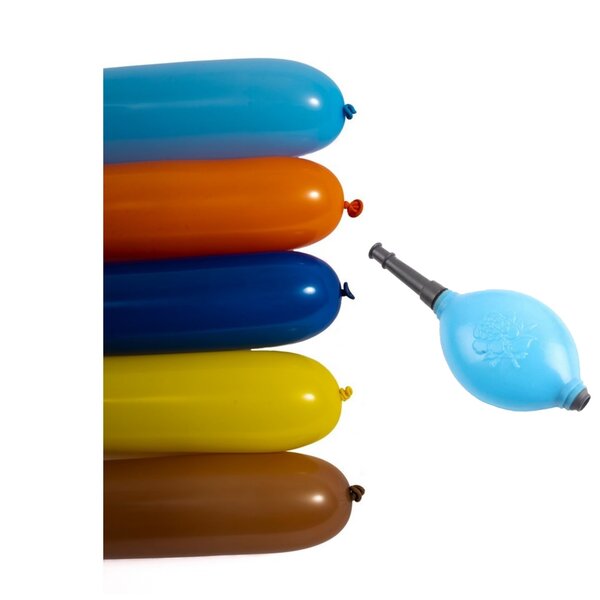 Modeliavimo balionai, įvairių spalvų, + mini pompa, 15 vnt. kaina ir informacija | Balionai | pigu.lt
