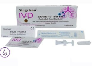 Greitasis COVID-19 antigeno testas iš nosies landos Singclean CE1434, 1 vnt. kaina ir informacija | COVID-19 greitieji testai | pigu.lt
