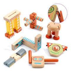 Деревянный конструктор «Роботы», DJECO DJ06435 цена и информация | Конструкторы и кубики | pigu.lt