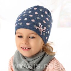 Kepurė vaikams Ajs 34174 05, mėlyna kaina ir informacija | Kepurės, pirštinės, šalikai mergaitėms | pigu.lt