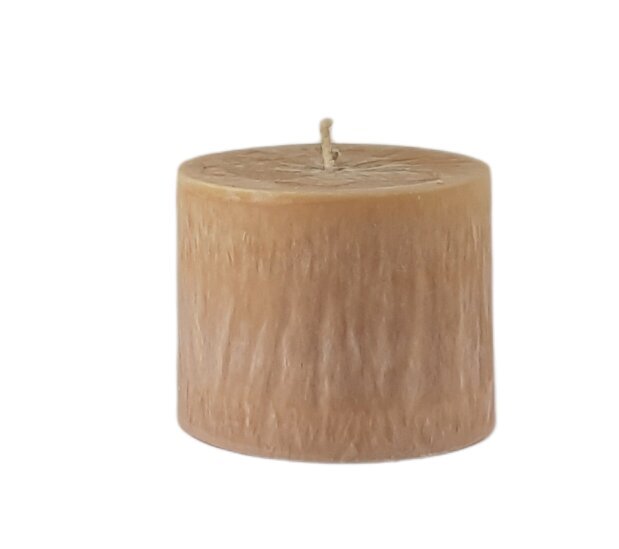 Palmių vaško cilindras 9.5x7 cm kapučino spalvos цена и информация | Žvakės, Žvakidės | pigu.lt